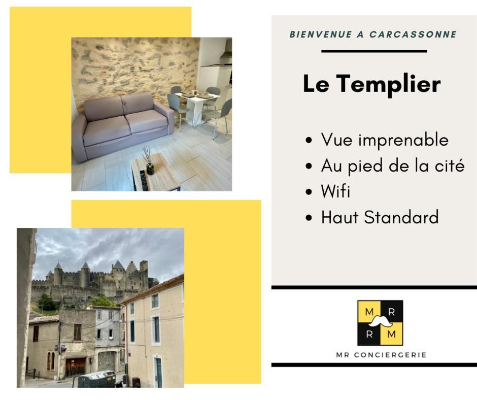 Le Templier Vue Cite Pied Cite Medievale Neuf Carcassonne Exterior foto